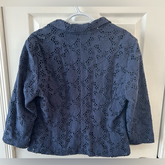 Sandro Navy Lace Blazer - Picture 3 of 7